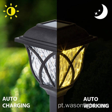 Wason 2/6 pacote de pacote LED à prova d&#39;água ON/OFF SOLAR LIGADO DE CRISTAL SOLAR Luz do jardim para pátio e passarela do pátio